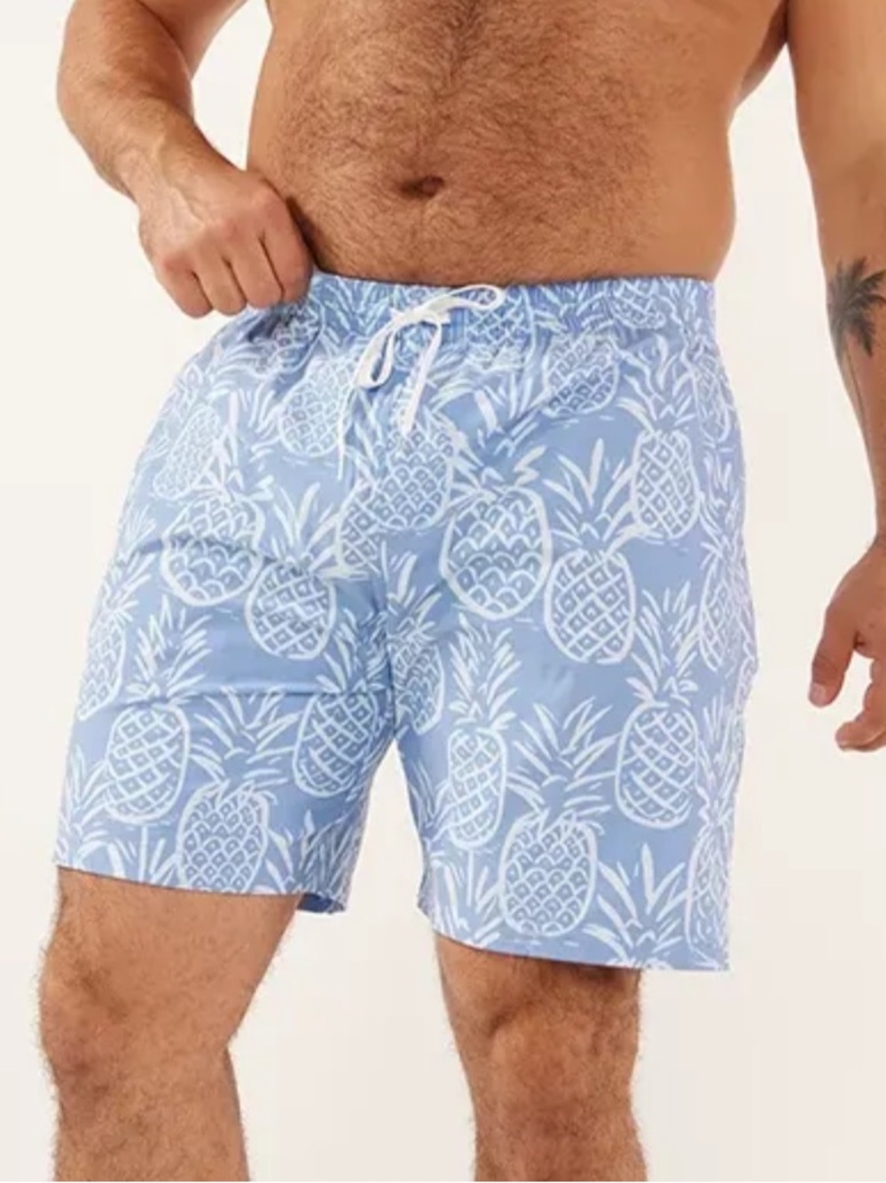 Chubbies Light Blue Pineapple Print Swim Shorts Size XXL